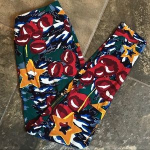 Cute LuLaRoe holiday leggings OS